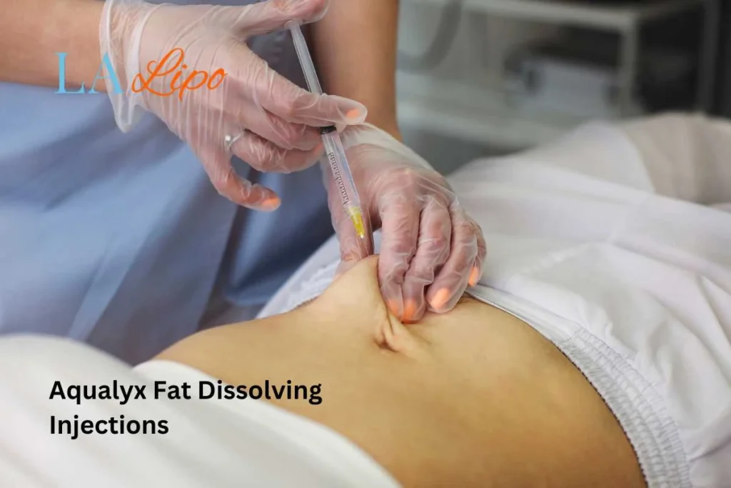 woman having fat dissolving injections Yeovil in the stomach