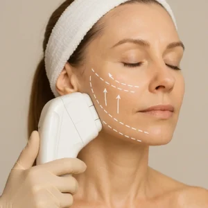 Woman having HI-FU to reduce wrinkles call LA LIPO Yeovil Now!