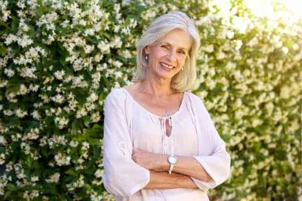 Older woman happy with urinary incontinence treatment Yeovil