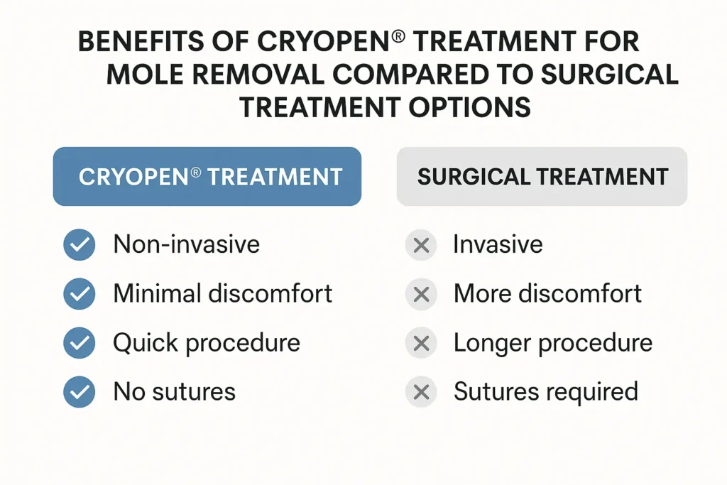 Benefits of facial mole removal Yeovil - call our team today to book a consultation